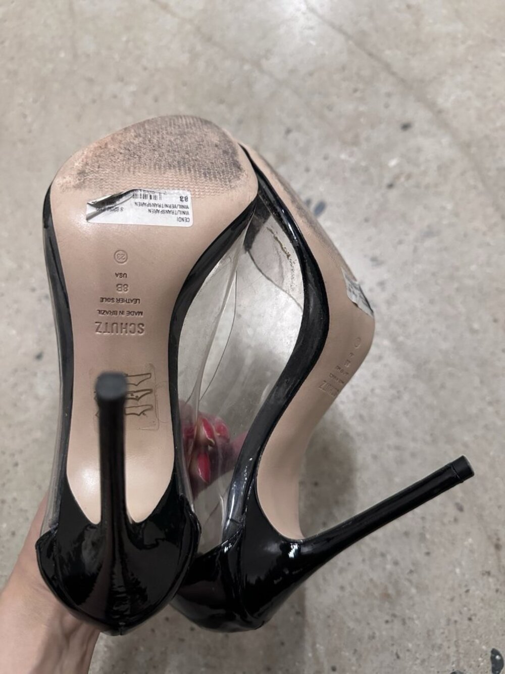 Schutz Cendi Heels Transparente & Black - Picture 6 of 7